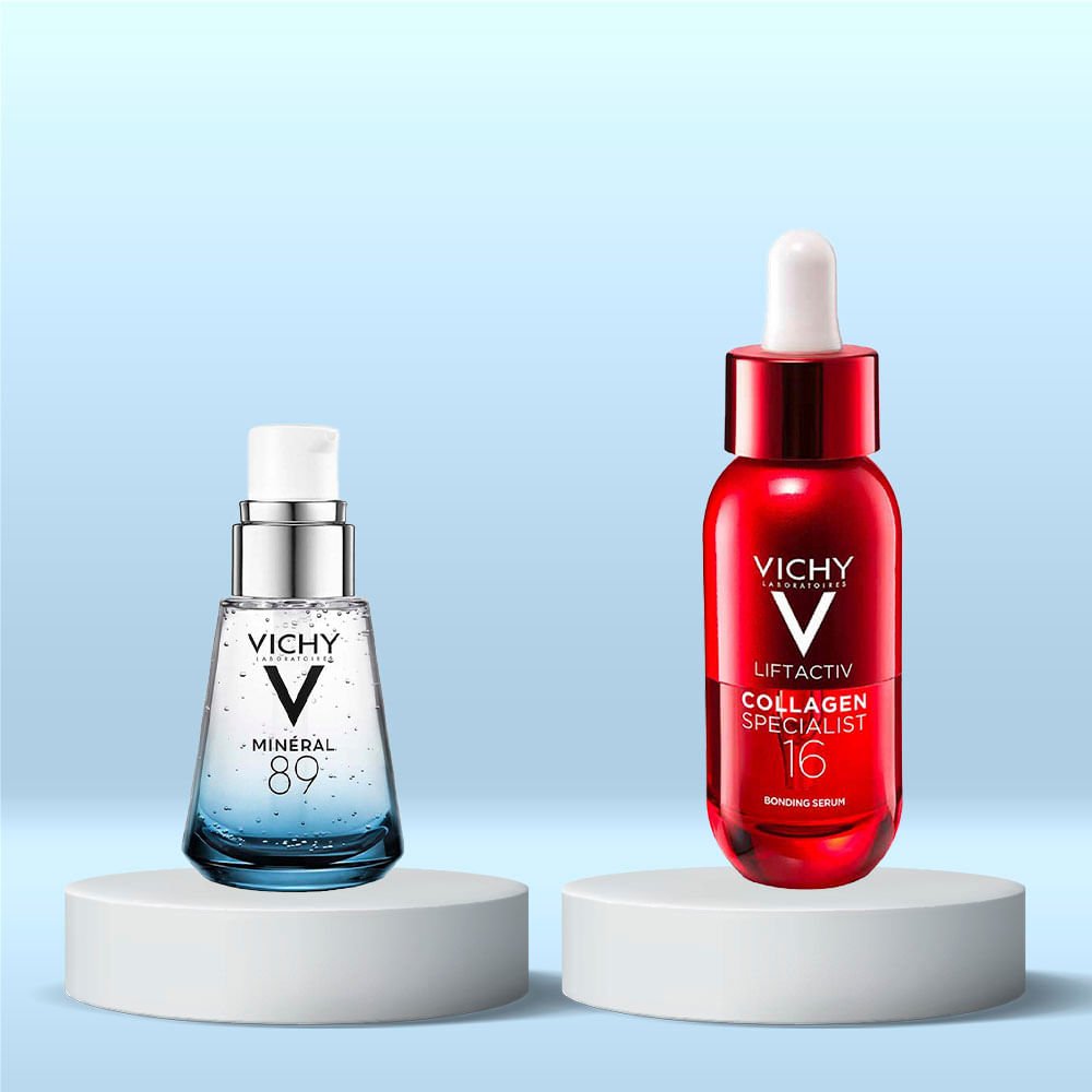 Kit Vichy Antirrugas e Hidratação: Sérum Liftactiv Peptídeos de Colágeno + Minéral 89 ÚNICO 2