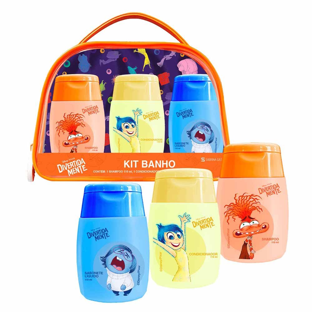 Kit Banho Cia Beauty Divertidamente - Necessaire + Shampoo + Condicionador + Sabonete ÚNICO 2