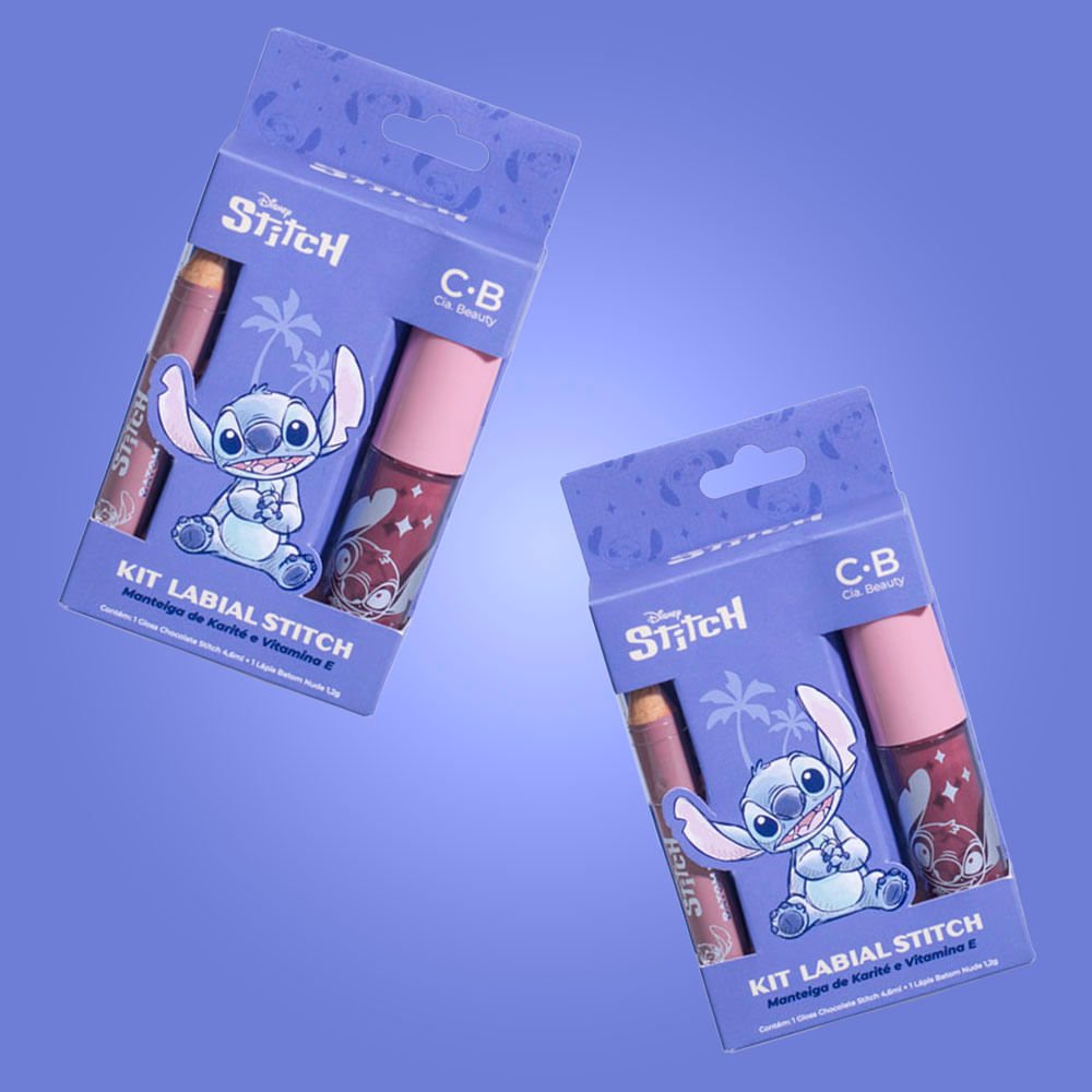 Kit Cia Beauty Stitch - Lápis Labial + Gloss ÚNICO 2