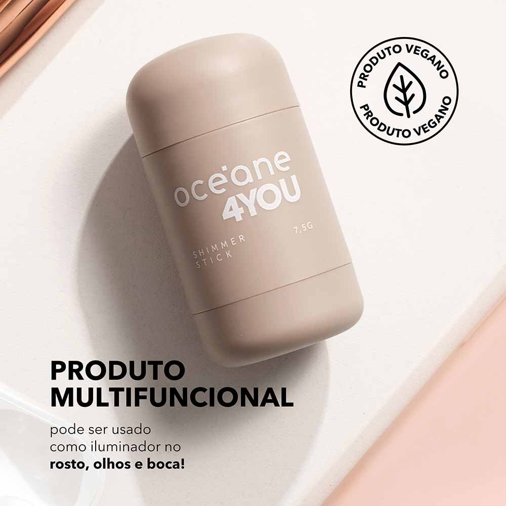 Iluminador em Bastão Océane 4 You Shimmer Stick Iced Pearl 8