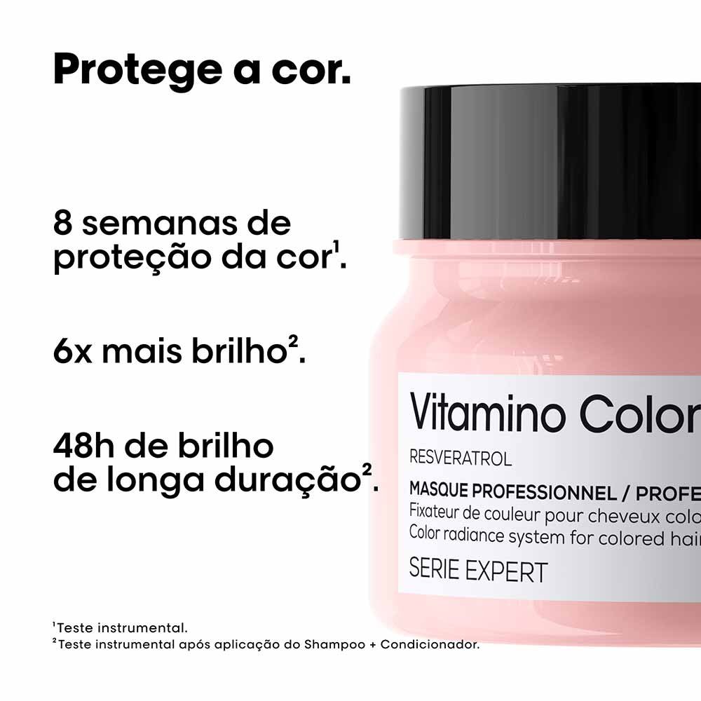 Refil Máscara de Tratamento L'oreal Professional Vitamino Color para Cabelos Coloridos 200g 2