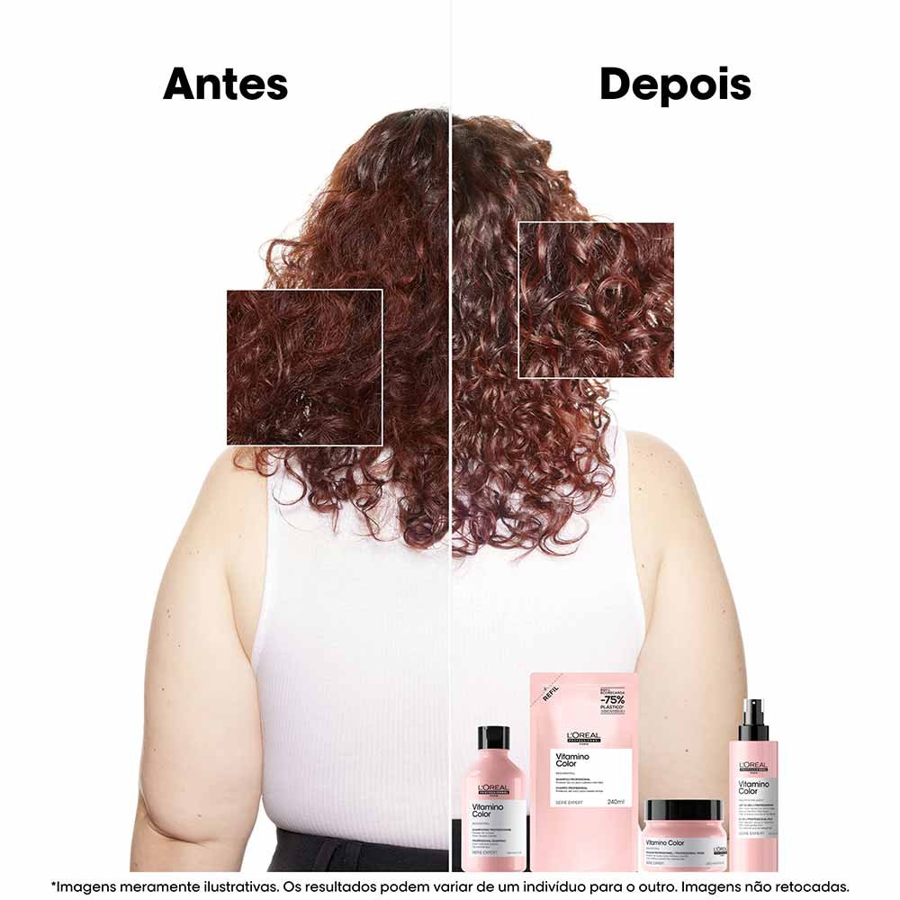 Refil Máscara de Tratamento L'oreal Professional Vitamino Color para Cabelos Coloridos 200g 4