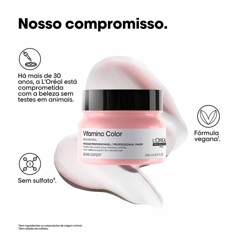 Refil Máscara de Tratamento L'oreal Professional Vitamino Color para Cabelos Coloridos 200g 8
