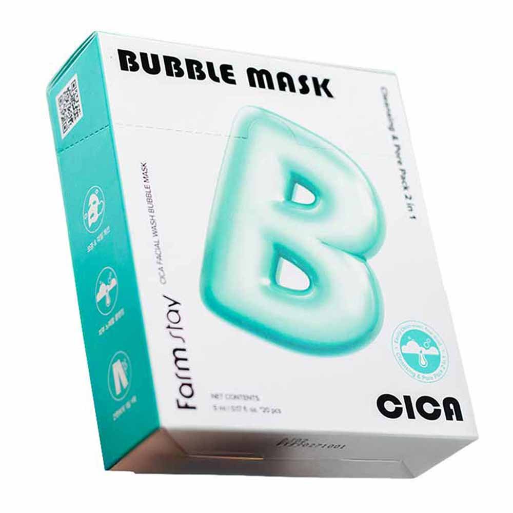 Máscara de Limpeza Facial Farmstay Cica Facial Wash Bubble Mask