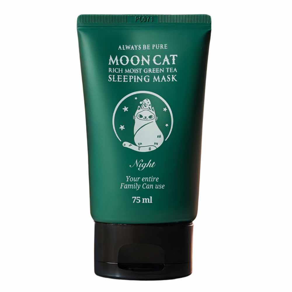 Máscara Facial Noturna Always Be Pure Moon Cat Rich Moist de Chá Verde