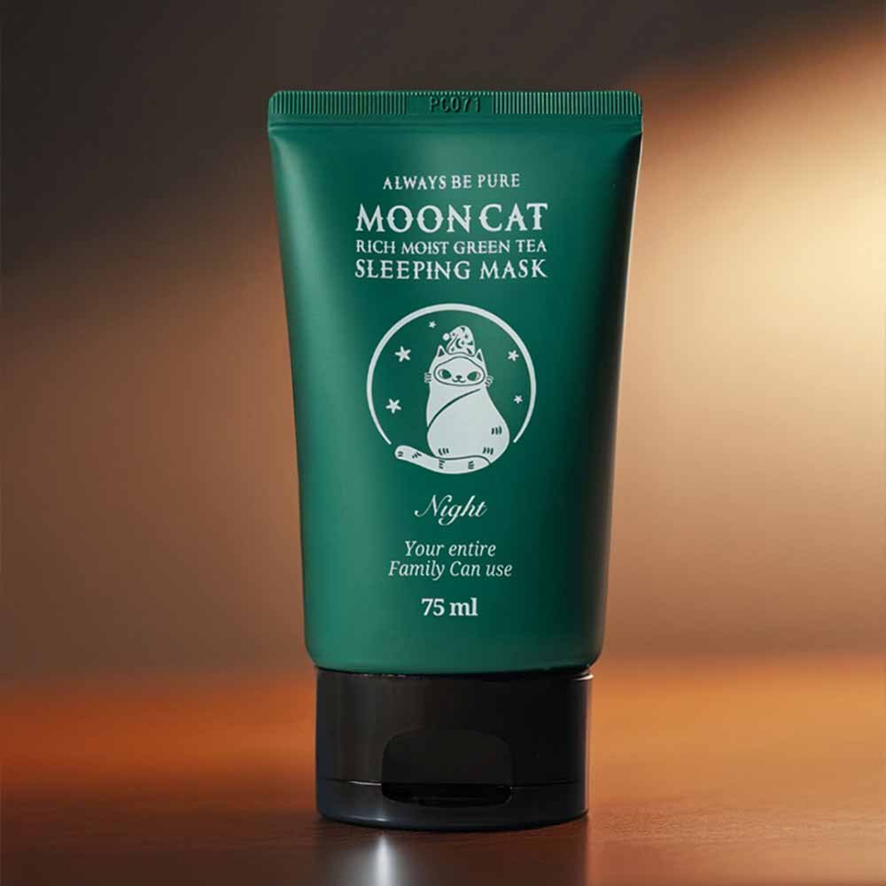 Máscara Facial Noturna Always Be Pure Moon Cat Rich Moist de Chá Verde 75ml 2