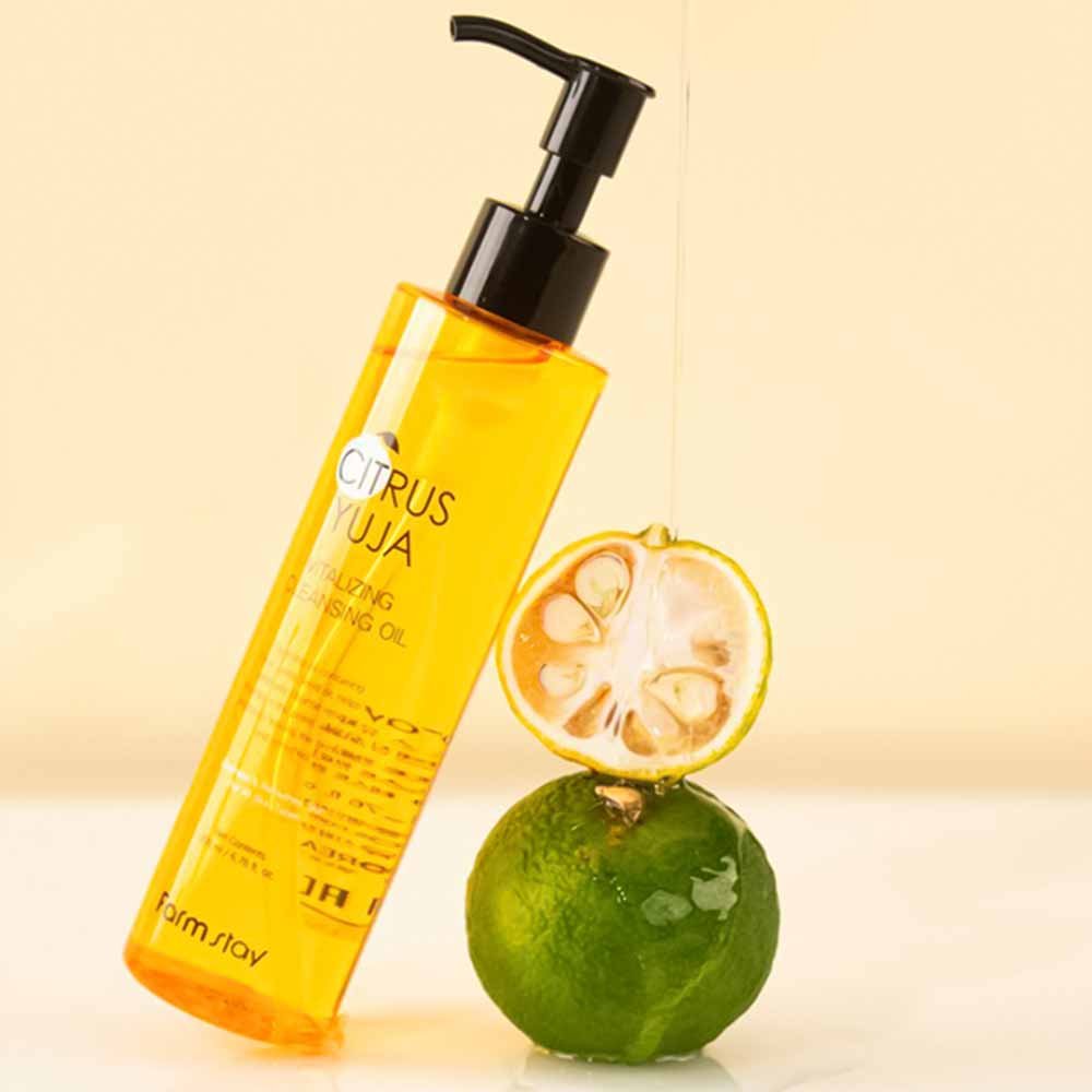 Óleo de Limpeza Farmstay Citrus Yuja Vitalizing Cleansing Oil 200ml 2