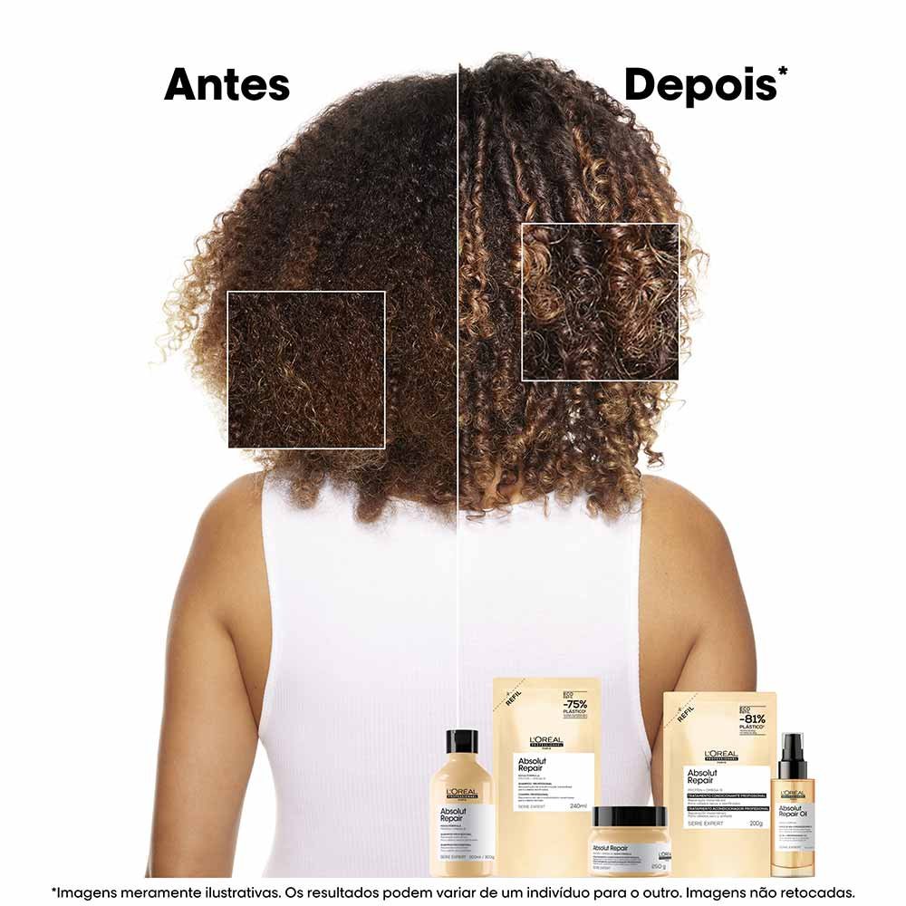 Refil Máscara de reconstrução L'Oréal Professionnel Absolut Repair Proteína e Ômega 9 200g 3