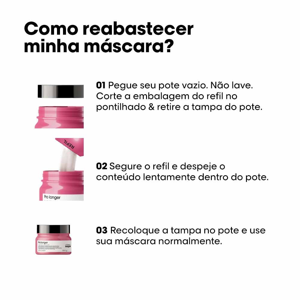 Refil Máscara de tratamento L'Oréal Professionnel Pro Longer 200g 6