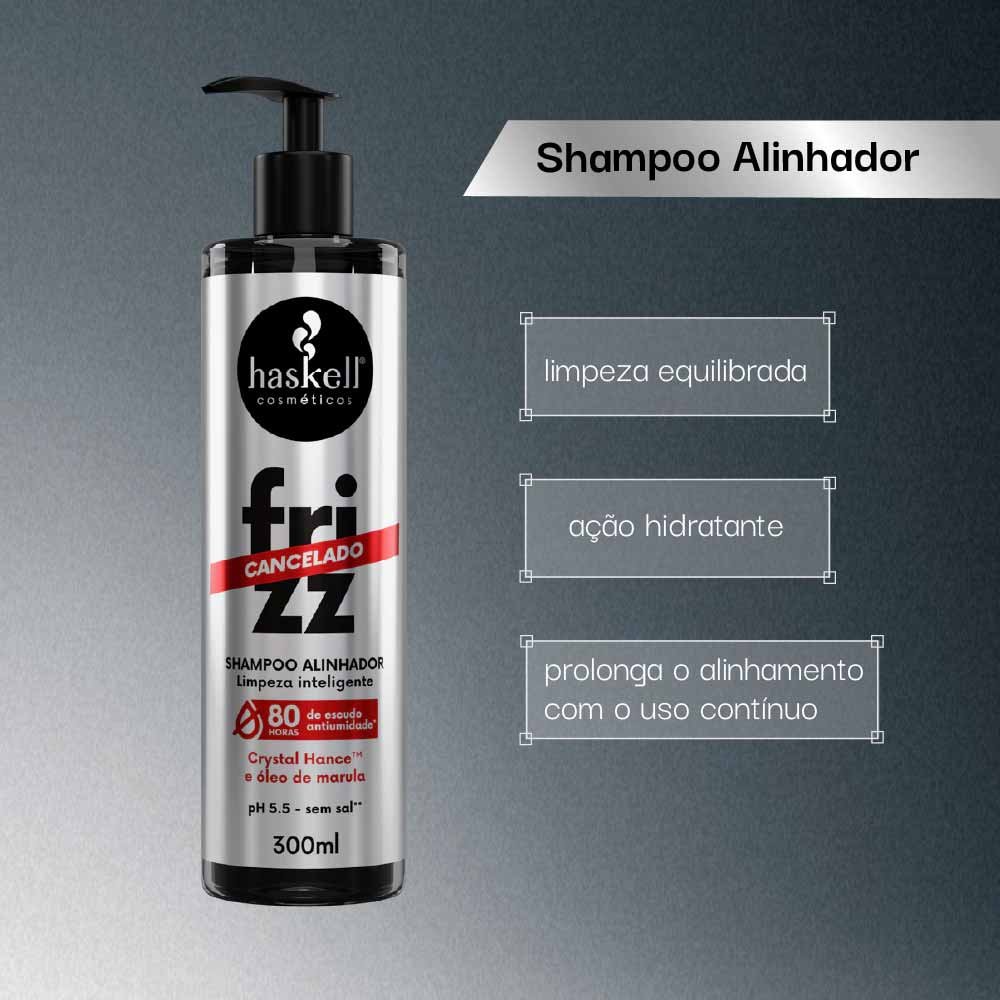Shampoo Haskell Frizz Cancelado 300ml 2