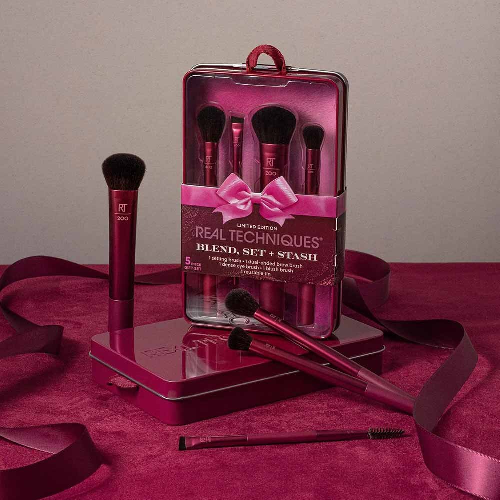 Kit de Pincéis Real Techniques Blend, Set + Stash ÚNICO 4