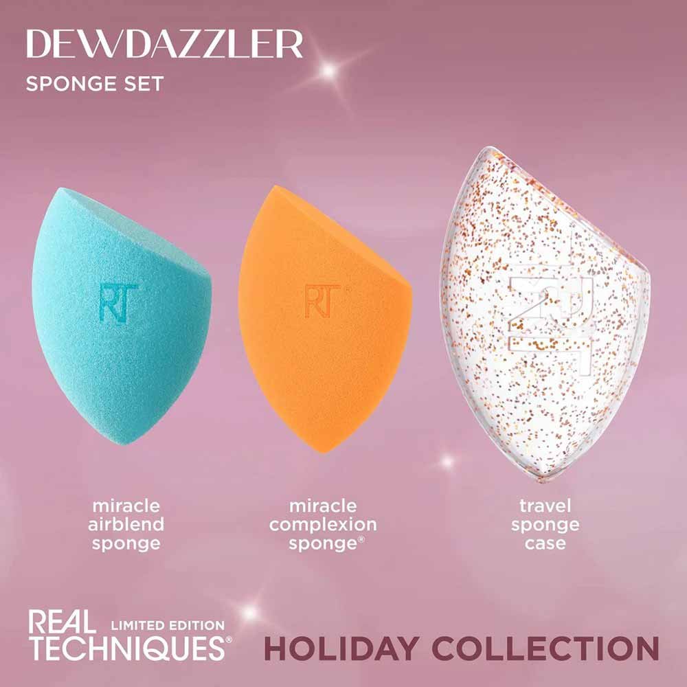 Kit de Esponjas Real Techniques Dew Dazzler Sponge Edição Limitada ÚNICO 2