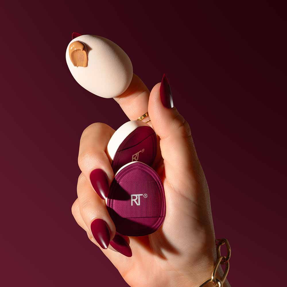 Kit de Mini Esponjas Real Techniques Cherry On Top Marshmallow Puff Trio ÚNICO 5