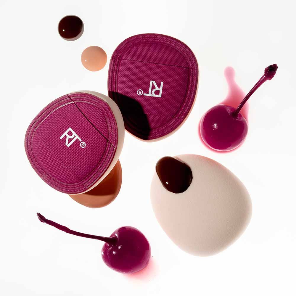 Kit de Mini Esponjas Real Techniques Cherry On Top Marshmallow Puff Trio ÚNICO 6