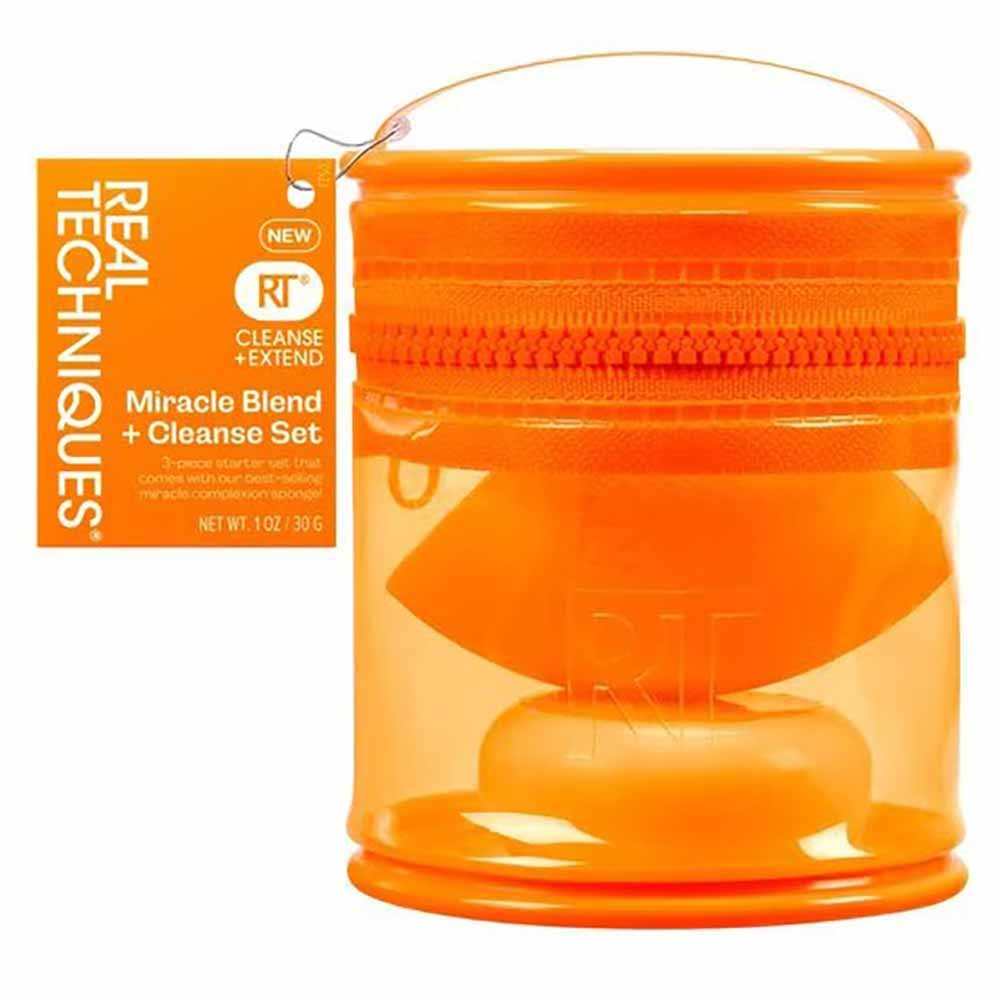 Kit de Esponja e Limpeza Real Techniques Miracle Blend + Limpeza