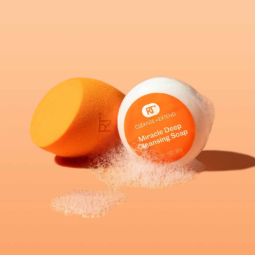 Kit de Esponja e Limpeza Real Techniques Miracle Blend + Limpeza ÚNICO 6