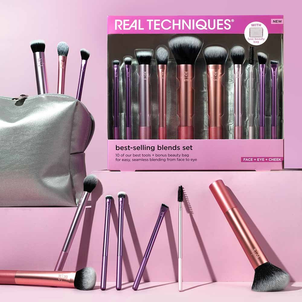 Kit de Pincéis Real Techniques Best-Selling Blends Set ÚNICO 7