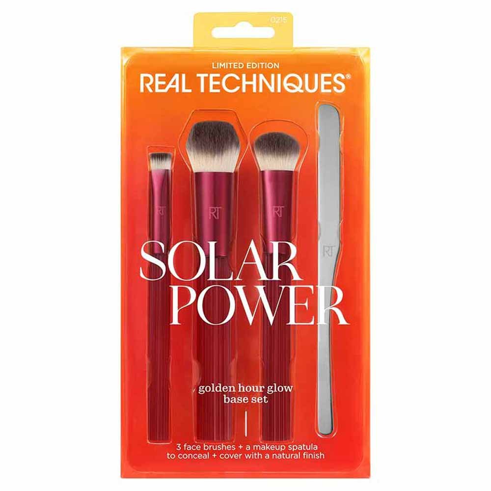 Kit de Pincéis Real Techniques Solar Power Golden Hour Glow Base Set