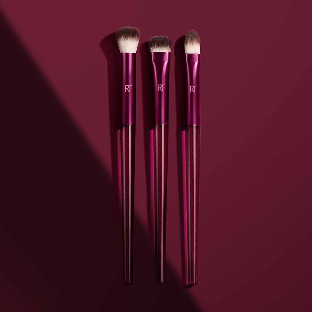 Kit de Pincéis Real Techniques Cherry On Top MesmerEYES Brush Trio ÚNICO 5