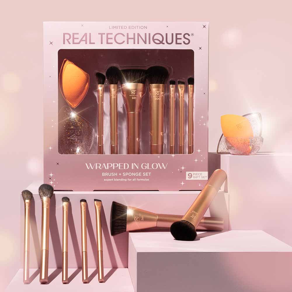 Kit de Pincéis Real Techniques Wrapped In Glow ÚNICO 3