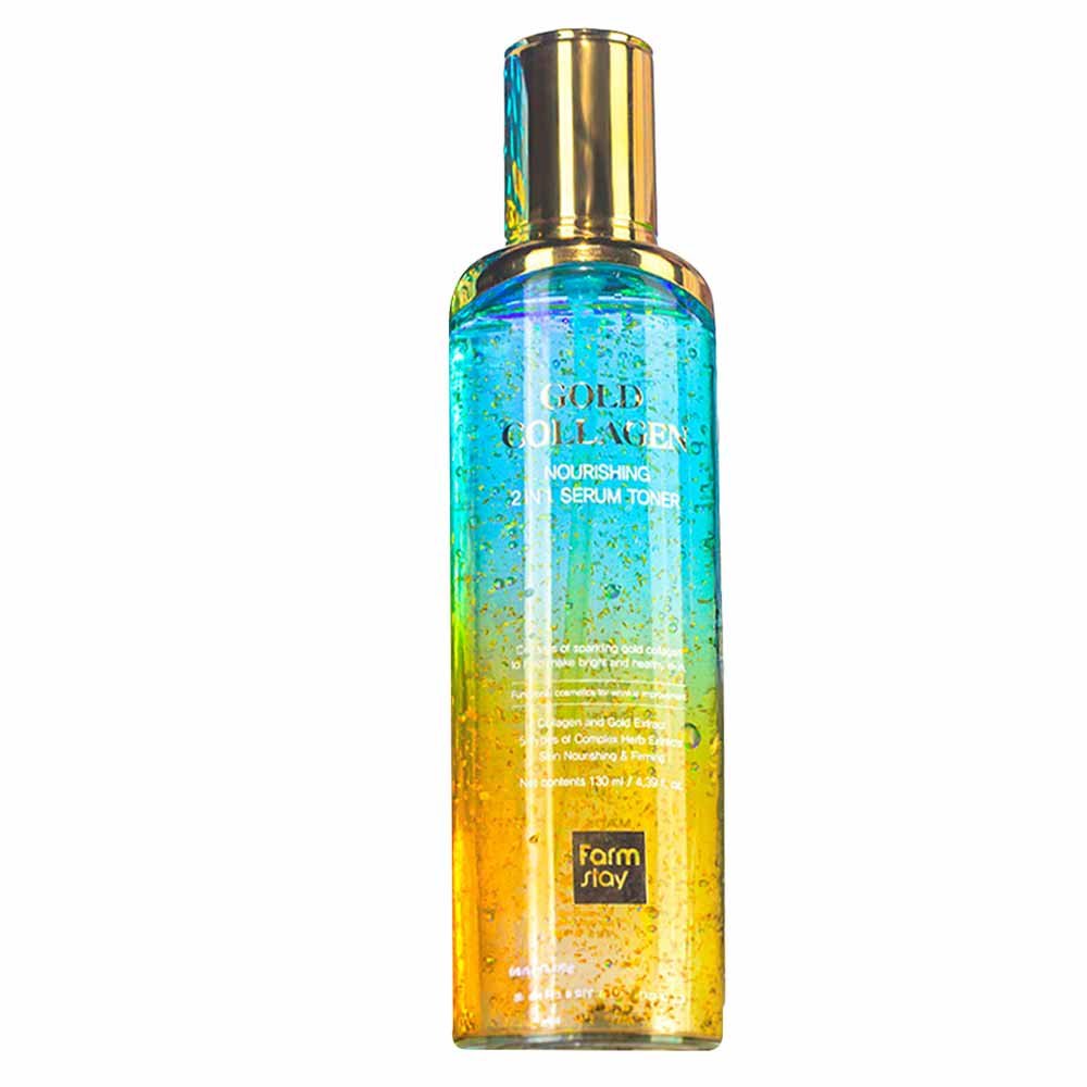 Sérum e Tônico 2 em 1 de Colágeno e Ouro Farmstay Nourishing