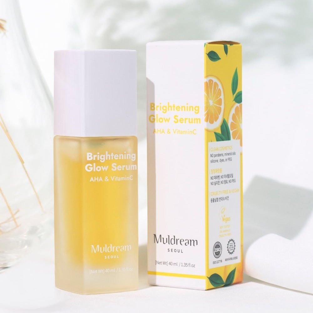 Sérum Facial Vegano de Aha e Vitamina C Muldream Brightening Glow 40ml 2