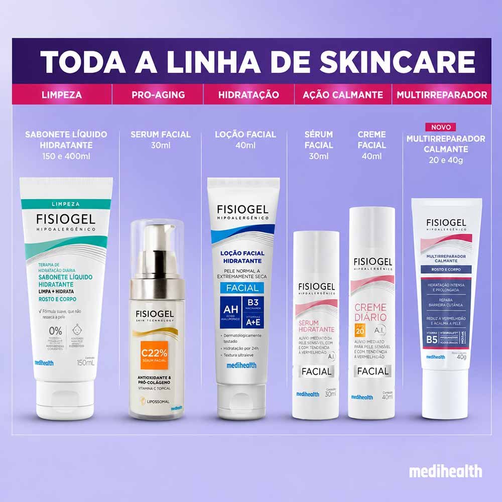 Creme Multirreparador Fisiogel Rosto e Corpo 40g 6