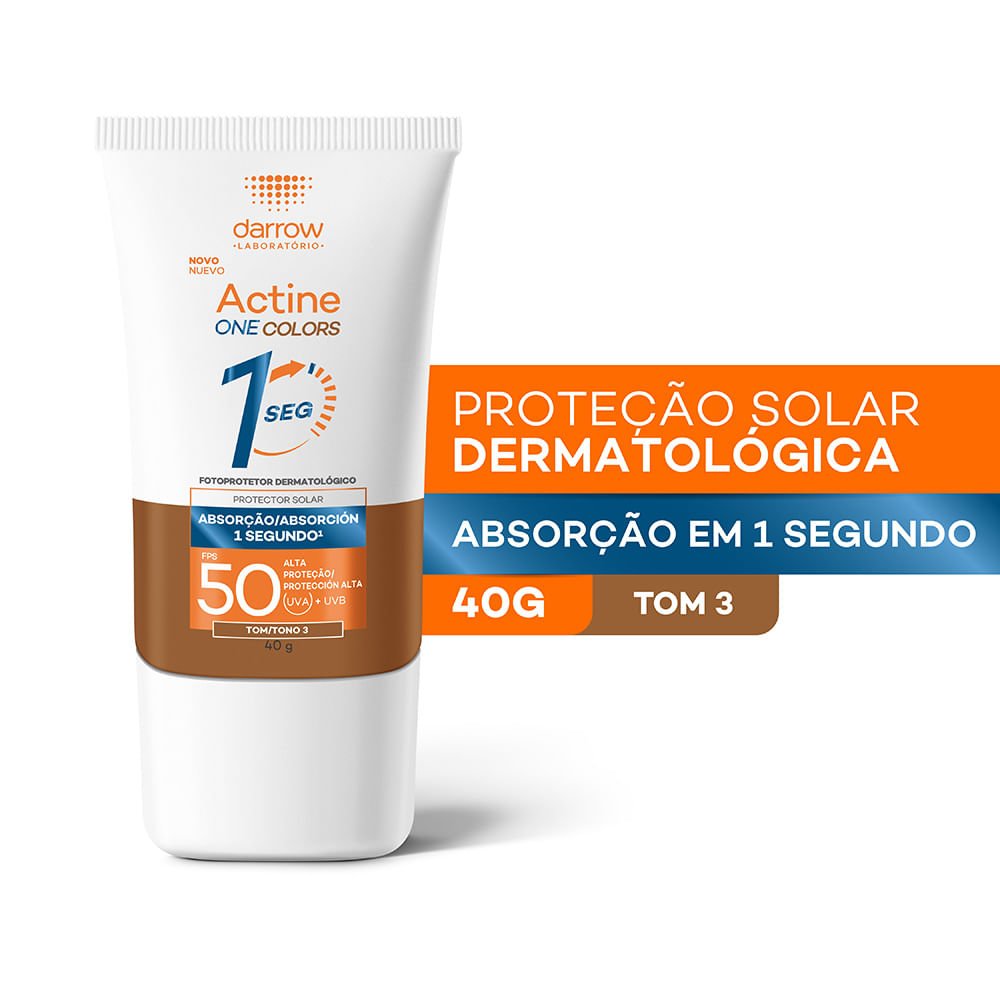 Protetor Solar Facial Darrow Actine One Colors FPS50 40g Tom 3 3