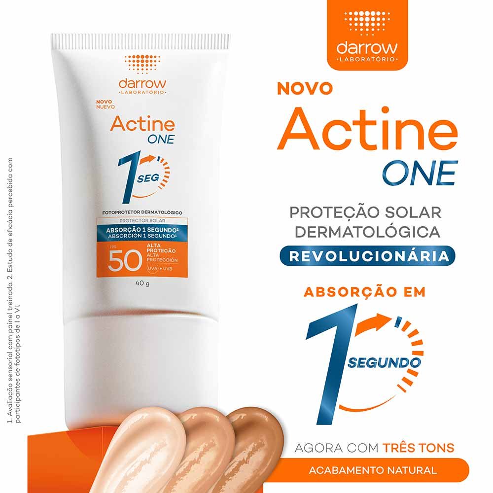 Protetor Solar Facial Darrow Actine One Colors FPS50 40g Tom 3 4