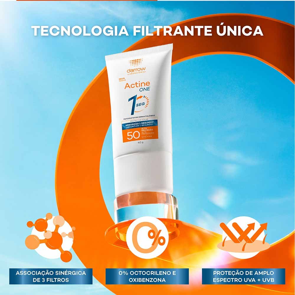 Protetor Solar Facial Darrow Actine One Colors FPS50 40g Tom 3 7