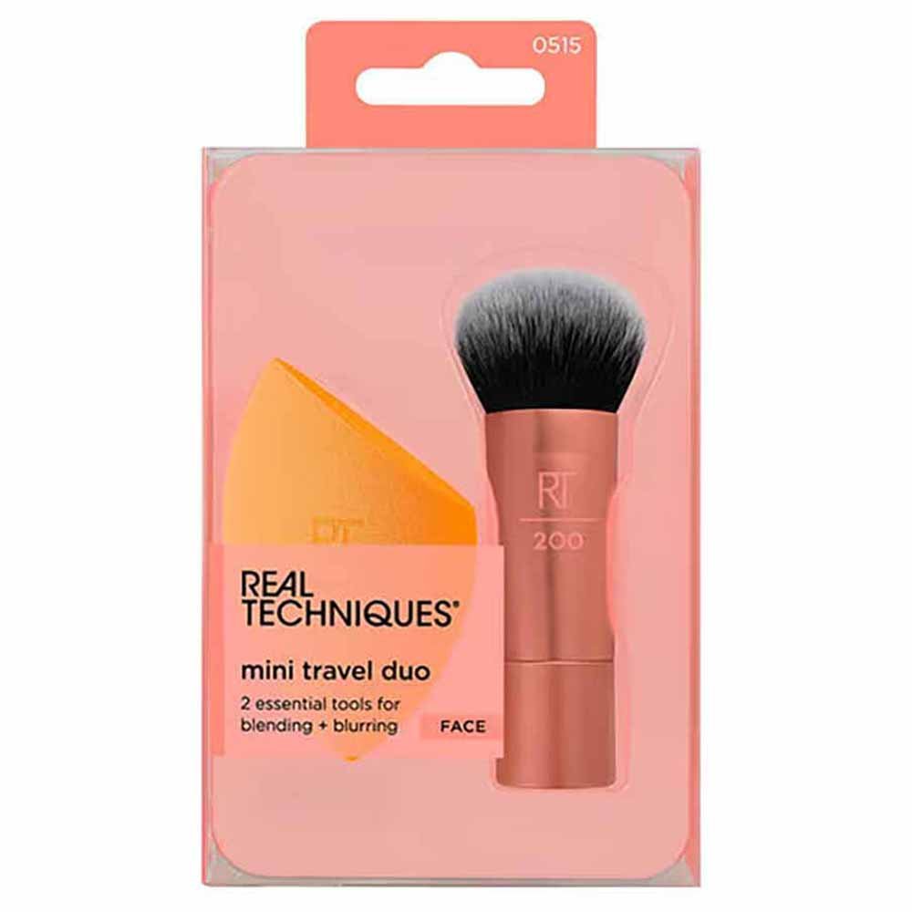 Kit de Maquiagem Real Techniques Mini Travel Duo - Pincel + Esponja ÚNICO 2