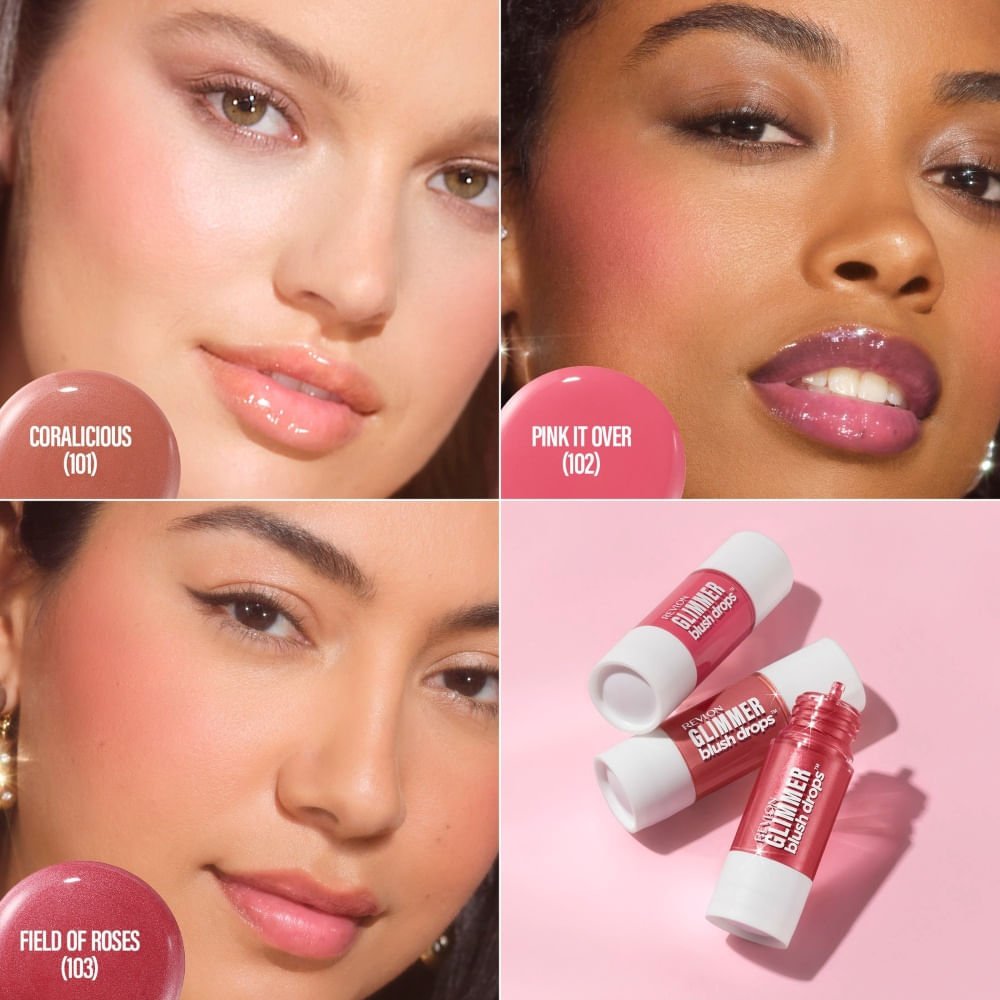 Blush Revlon Glimmer Blush Drops Pink It Over 3