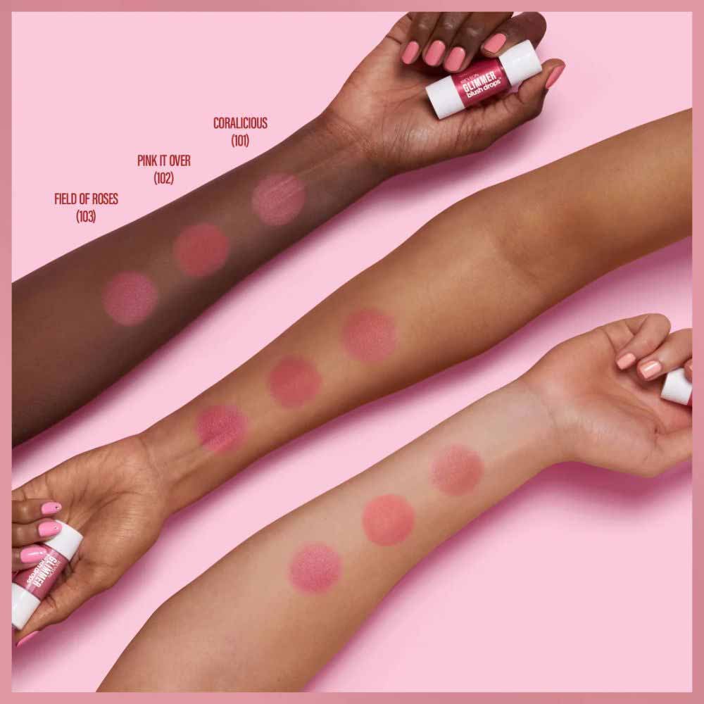 Blush Revlon Glimmer Blush Drops Pink It Over 5