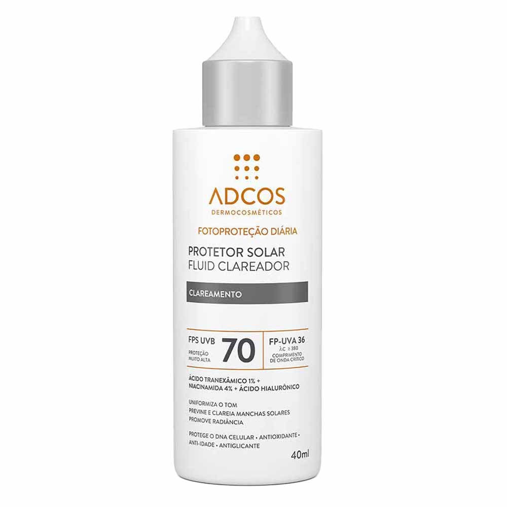 Protetor Solar Adcos Fluid Clareador FPS 70