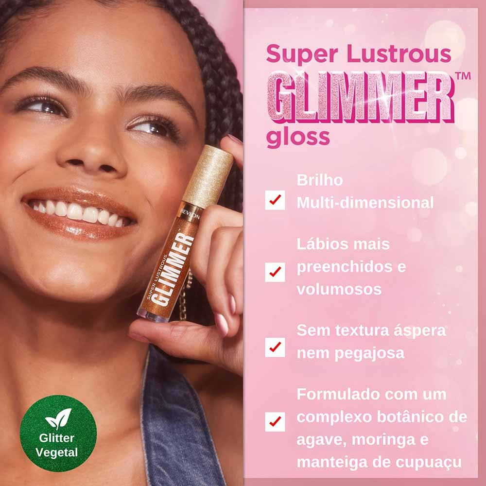 Gloss Revlon Make Super Lustrous Glimmer Pink Prisma 3