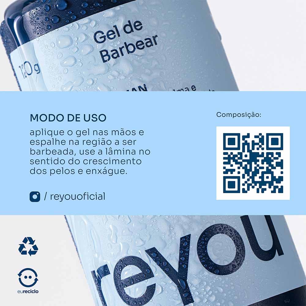 Gel de barbear Reyou 120g 2