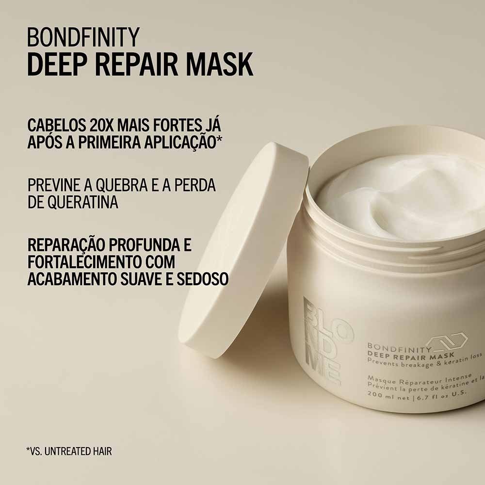 Máscara de Reparação Capilar Profissional Schwarzkopf Blondme BondFTY 200ml 6