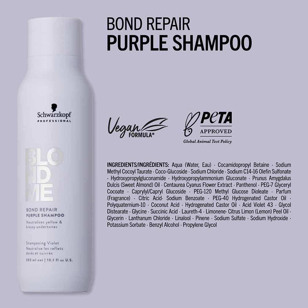 Shampoo Schwarzkopf Blondme BondR Roxo 300ml 5
