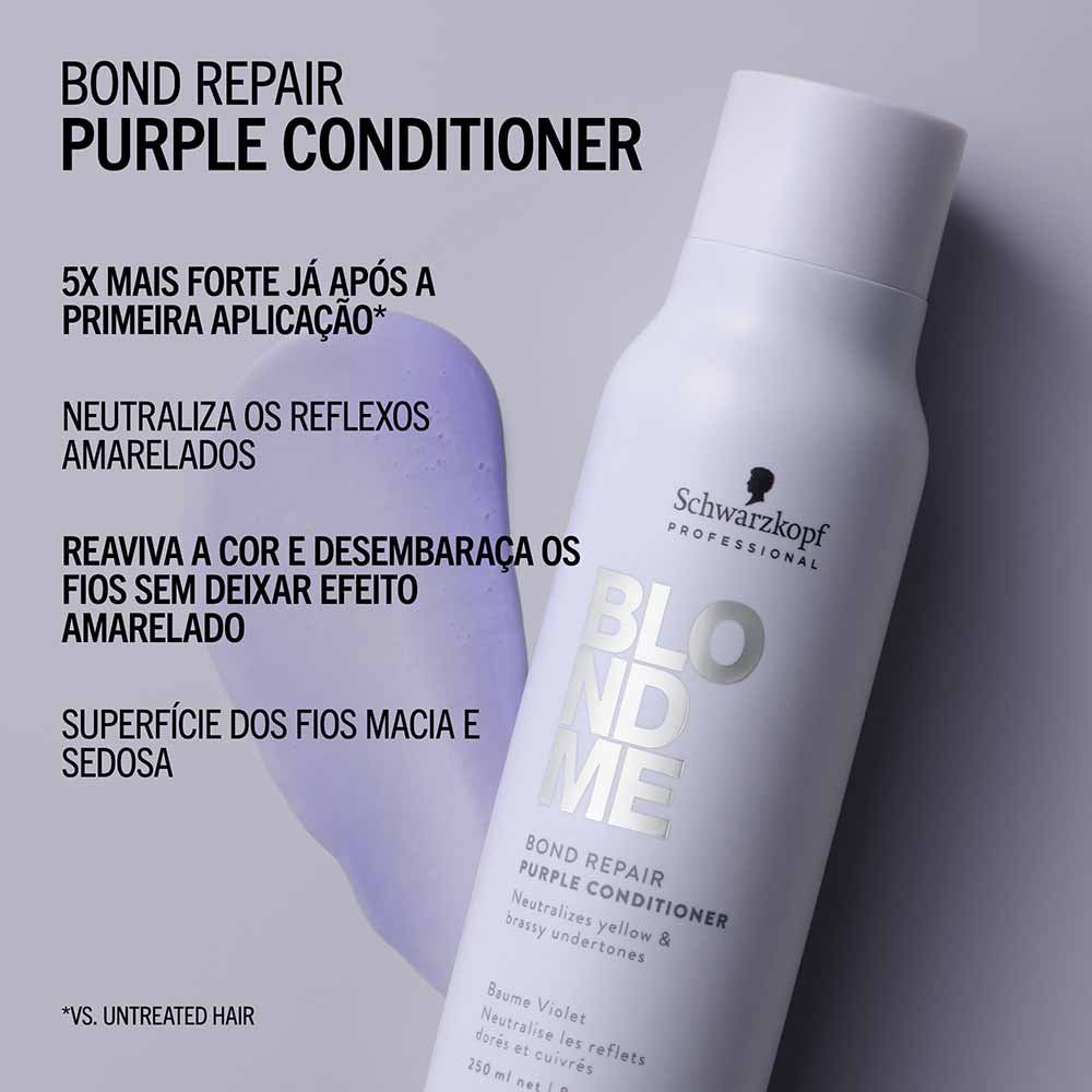 Condicionador Schwarzkopf Blondme BondR Roxo 250ml 3