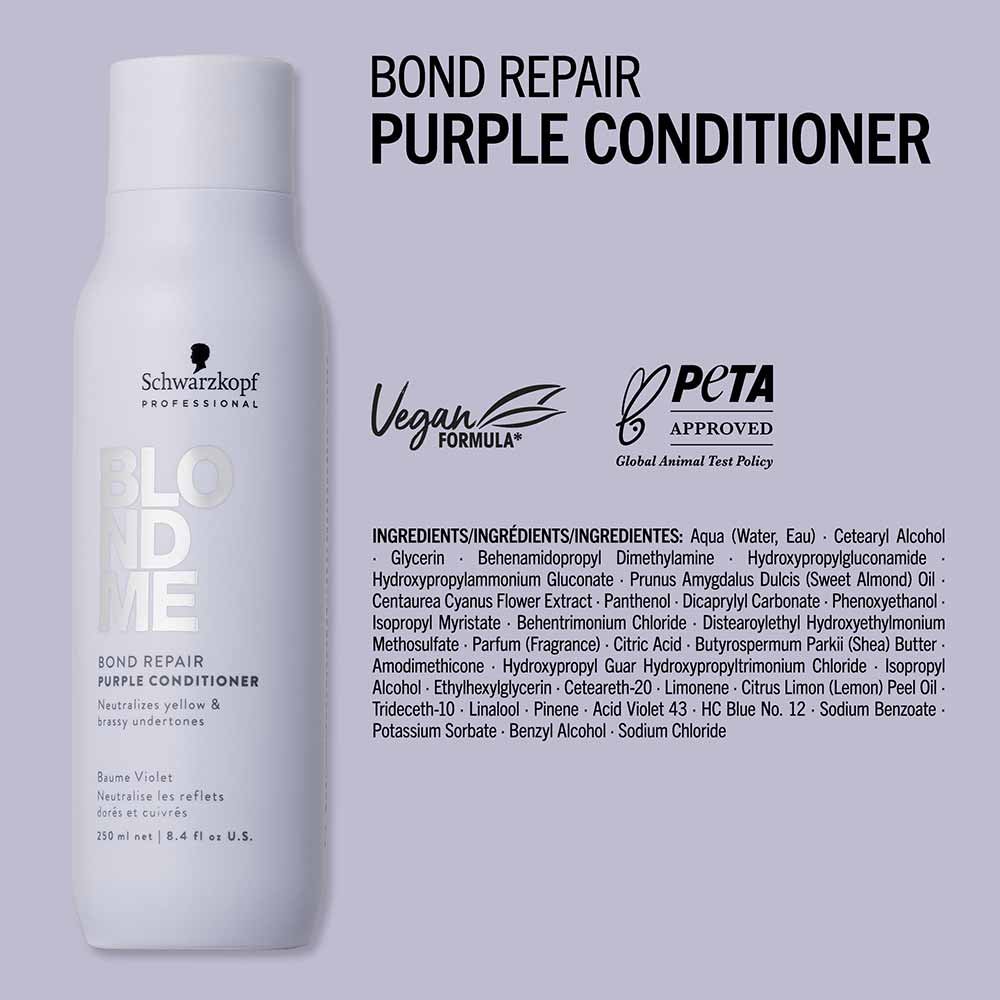 Condicionador Schwarzkopf Blondme BondR Roxo 250ml 4