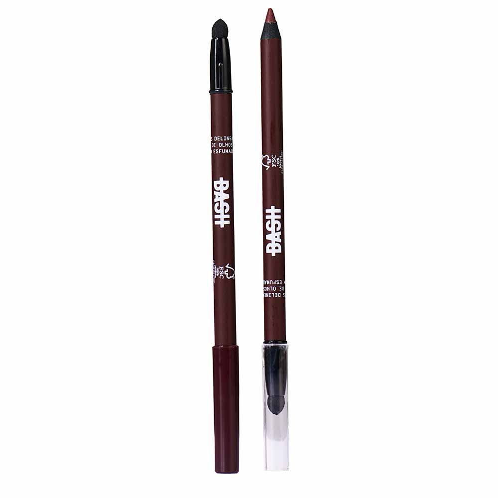 Lápis Delineador de Olhos com Esfumador Bash Beauty Marrom 4