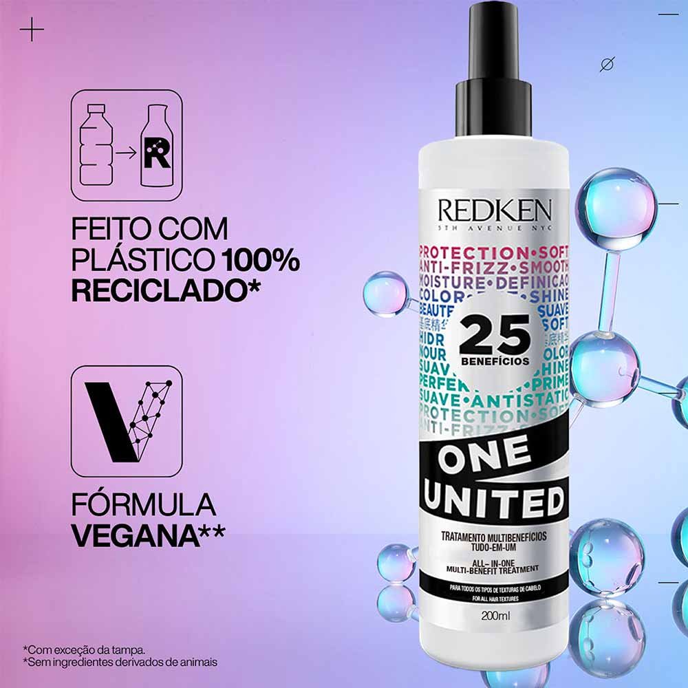 Leave-in Multibenefícios Redken One United - Para todos os tipos de cabelos 200ml 3