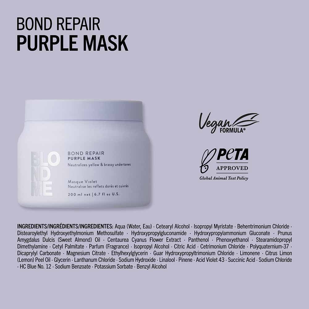 Máscara Capilar Schwarzkopf Blondme BondR Roxa 200ml 5