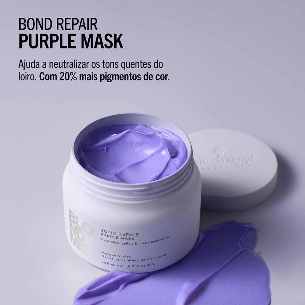 Máscara Capilar Schwarzkopf Blondme BondR Roxa 200ml 6