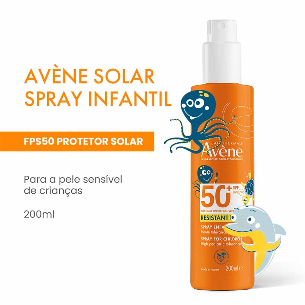 Protetor Solar em Spray Infantil Avène FPS60 200ml 3
