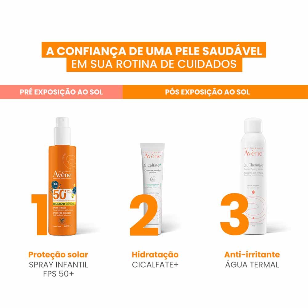 Protetor Solar em Spray Infantil Avène FPS60 200ml 8