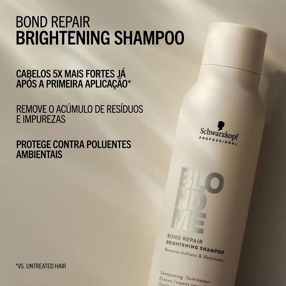 Shampoo de Brilho Schwarzkopf Blondme BondR 300ml 3