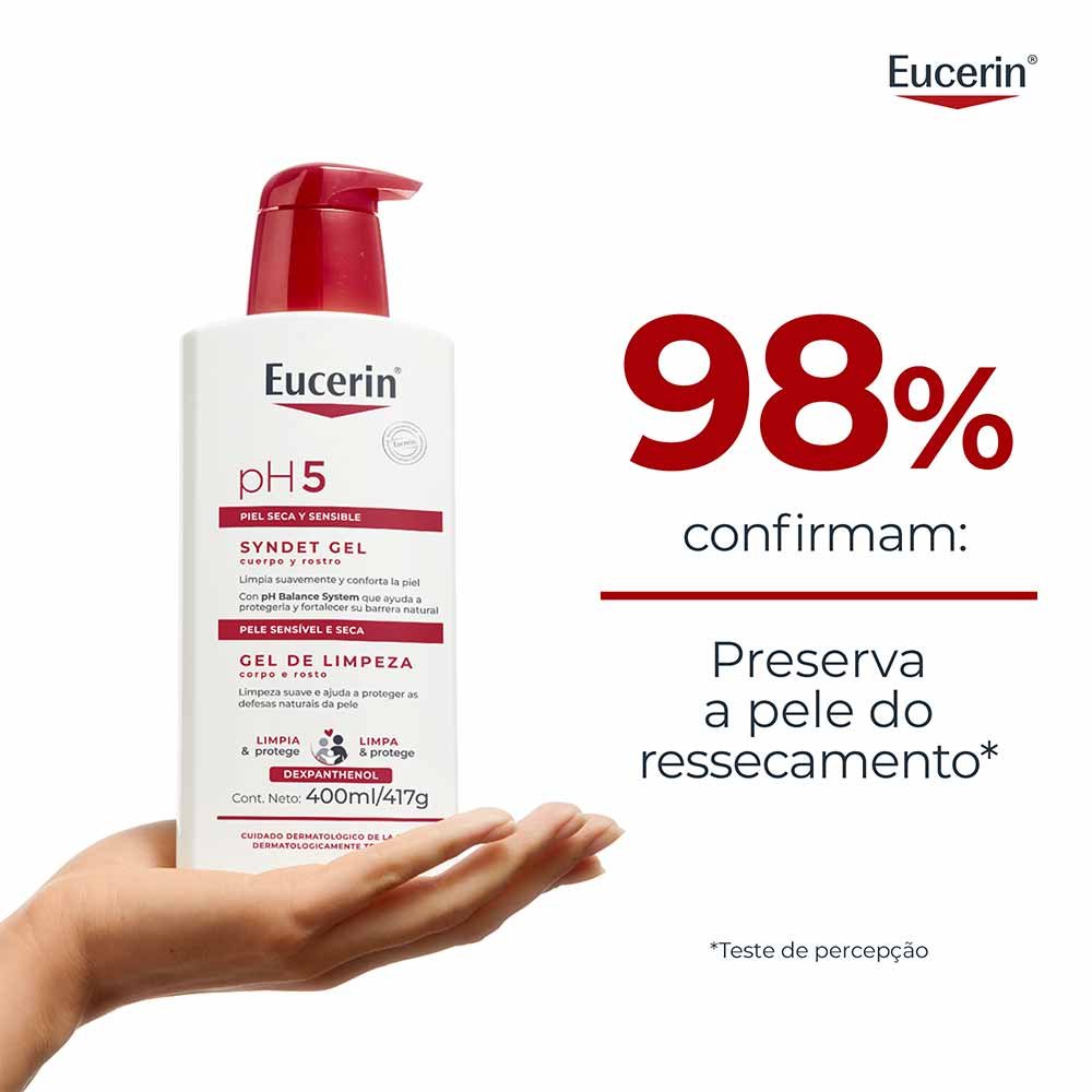 Gel de Limpeza Corporal e Facial Eucerin PH5 400ml 4