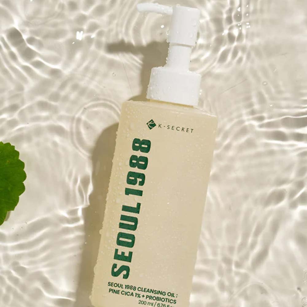Óleo de Limpeza K-Secret Seoul 1988 Cleansing Oil: Pine Cica 1% + Probiotics 200ml 2
