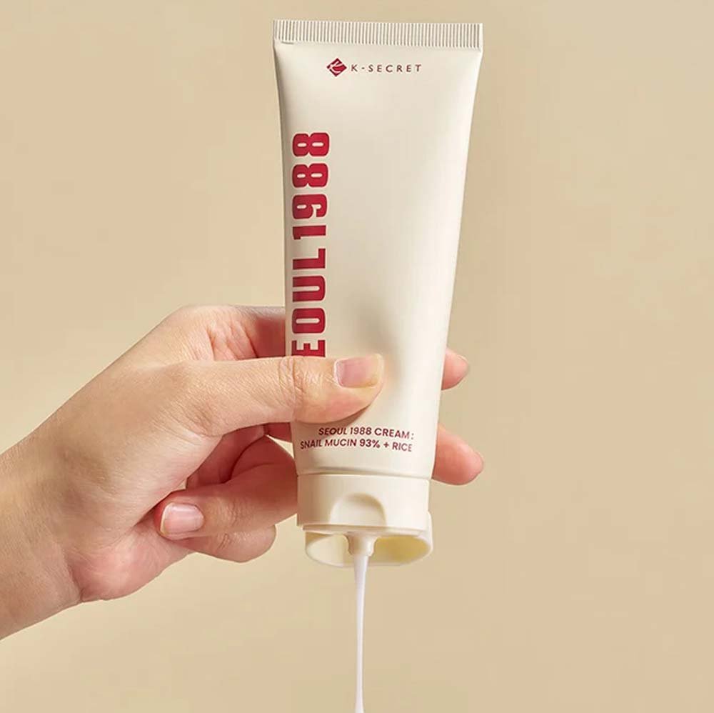 Creme K-Secret Seoul 1988 Cream: Snail Mucin 93% + Rice 100ml 2